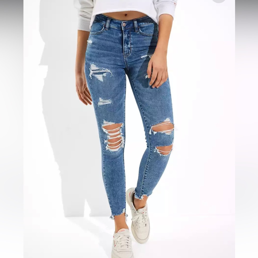 AE distressed jeggings